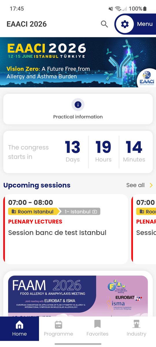Mobile App Home page